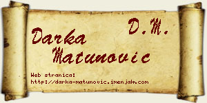 Darka Matunović vizit kartica